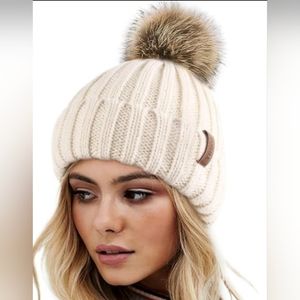 Brand New Womens Beanie with Pom Pom, Knit Beanie Hats for Women Winter and Fall